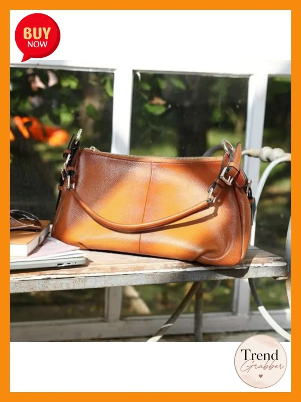 Vintage Leather Hobo Bag with Adjustable Handle | Top Grain Pebbled Cowhide